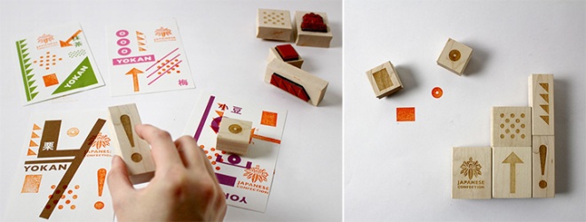 Rubber stamps for children to play